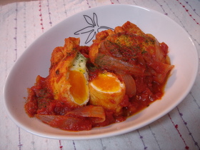 ☆お揚げ卵のトマトソース煮☆