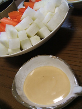 オイマヨでスティック野菜