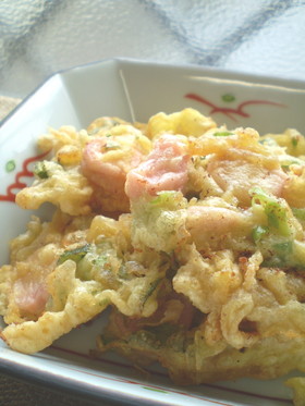 お弁当にも♪さきいか入りかき揚げ～
