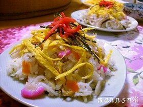 我が家の混ぜ混ぜ♫散らし寿司♥