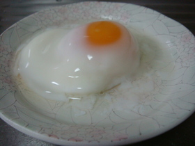 電子レンジで温泉たまご（味つき追加）