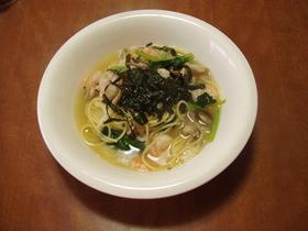 昆布茶で簡単！和風スープパスタ