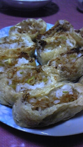 きつねさんの焼きおにぎり。
