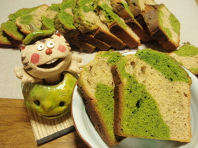 きな粉＆抹茶のパウンドケーキ