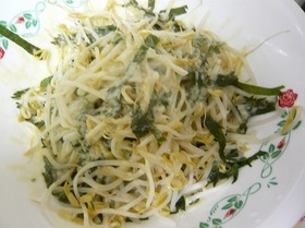 レンジで簡単☆大葉ともやしのシャキシャキ