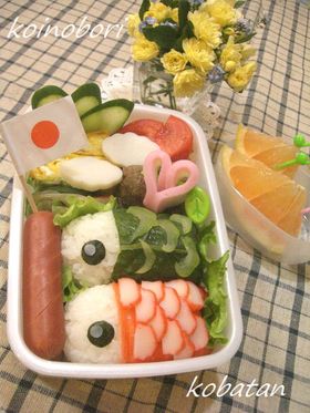 鯉のぼりのお弁当❤（キャラ弁）
