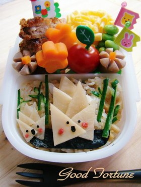 キャラ弁☆たけのこちゃん弁当♪