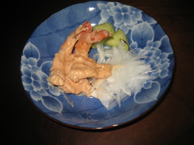 あるある材料でえびマヨ小鉢！