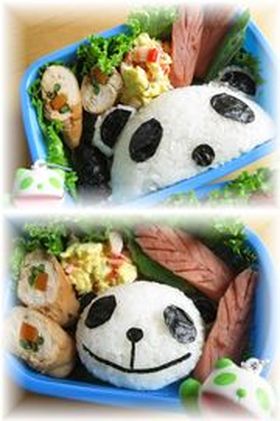 どアップ!生茶パンダ弁当♥♡