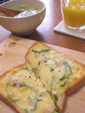 おとなの＊アンチョビーピザトースト＊