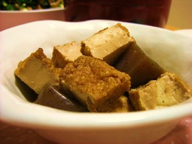 厚揚げとこんにゃくの煮物