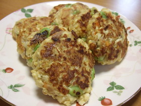 リードで簡単！豆腐と枝豆のハンバーグ♪