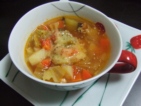 具沢山野菜スープ♪　ミネストローネ