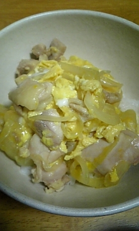めんつゆで親子丼