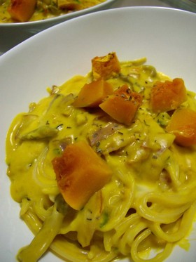 かぼちゃとチーズのとろ～りクリームパスタ
