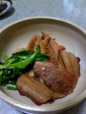 たけのこと豚バラの中華風炒め煮