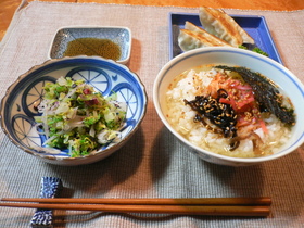 軽い夕食「だしベースのお茶漬け」♪