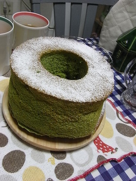 ホエーで作る抹茶シフォン