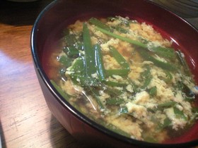 にらたまみそ汁