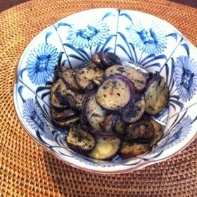 ・そうめんに・・ナス・ゴマゴマ炒め