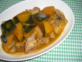 ご飯おかわり★かぼちゃと鶏のオイスター煮
