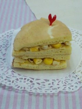 キャベツナコーンのホットケーキ