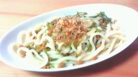 めかぶ納豆のとろとろうどん♪