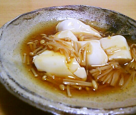 簡単にもう一品！お豆腐えのきあんかけ
