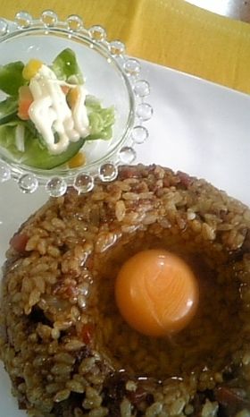 残ったカレーで♡カレー混ぜご飯