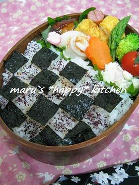 ❤チェック柄のり弁❤