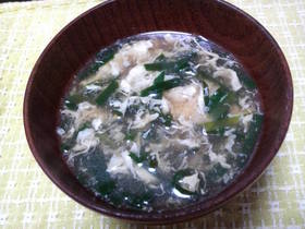 ニラたま中華スープ♡