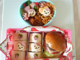 キャラ弁　ピンキーモンキー
