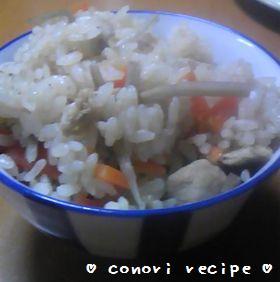 【簡単de美味】鶏とごぼうの炊き込みご飯
