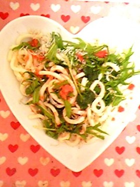 ❤たらこと水菜のさっぱりうどん❤