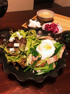お手軽レシピ！簡単小松菜カフェ風ごはん　