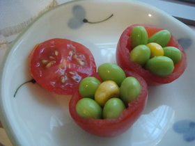 プチトマトカップのお花