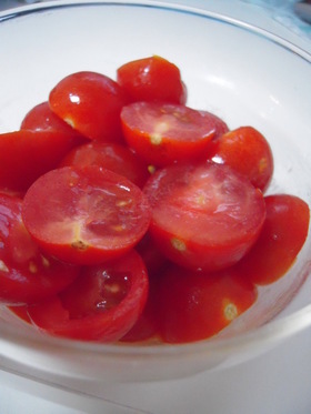 簡単！ミニトマトのマリネ　おつまみにも◎