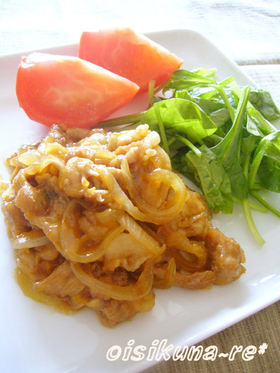 しょうが焼風☆豚こまのやわらか炒め