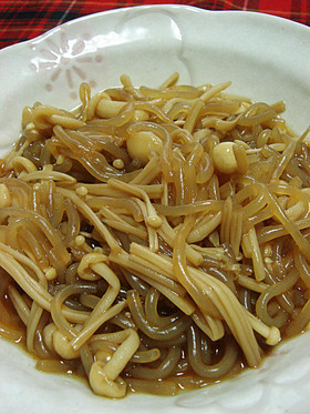 ★糸こんにゃくとえのきの炒め物★