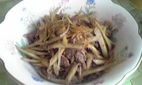 牛肉とごぼうのきんぴら♪