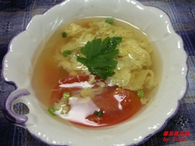 台湾家庭料理♪玉子＆トマトスープ♪