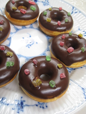 チョコがけ焼きドーナツ☆