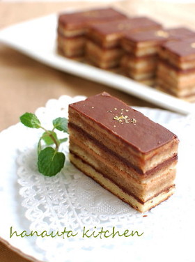 オペラ風チョコレートケーキ