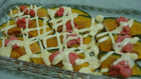 お弁当にも♪かぼちゃの明太マヨ