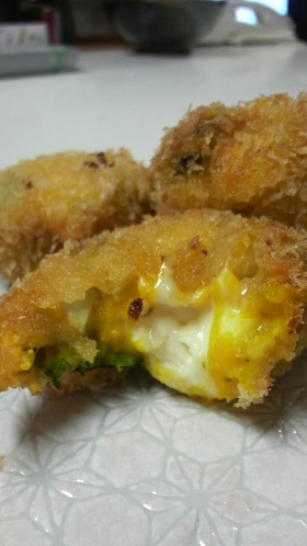 かぼちゃと卵の★チーズとろ～んコロッケ