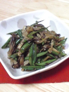 インゲンと舞茸の炒め煮