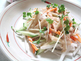 大根とにんじんの練りごまドレッシング