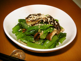 焼き椎茸と小松菜の香り和え