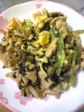 豚と高菜の炒め物〜☆