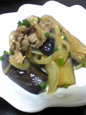 茄子と豚肉のしょうが焼き